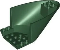 Dark Green Aircraft Fuselage Aft Section Curved Bottom 6 x 10