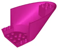 Magenta Aircraft Fuselage Aft Section Curved Bottom 6 x 10