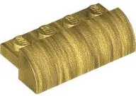 Gold Slope, Curved 2 x 4 with 4 Recessed Studs