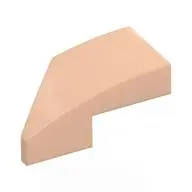 RIGHT PLATE 1X2, W/ BOW, 45 DEG. CUT