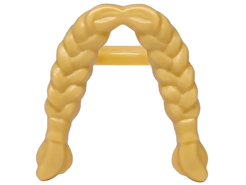 Yellow Minifigure Beard, Braided Double