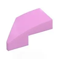 RIGHT PLATE 1X2, W/ BOW, 45 DEG. CUT
