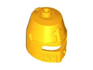 Bright Light Orange Minifigure, Headgear Helmet Castle Closed with Eye Slit (Great Helm / Barrel Hel