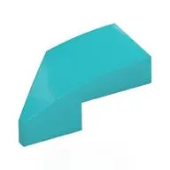 RIGHT PLATE 1X2, W/ BOW, 45 DEG. CUT