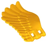Bright Light Orange Wing 4 x 7 Left with Feathers and Bar Handles