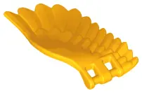 Bright Light Orange Wing 4 x 7 Right with Feathers and Bar Handles