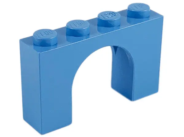 Medium Blue Arch 1 x 4 x 2