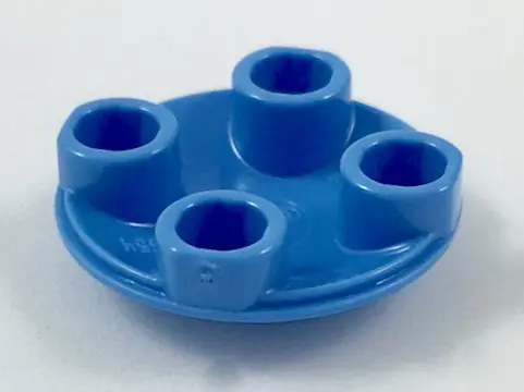 Medium Blue Plate, Round 2 x 2 with Rounded Bottom (Boat Stud)