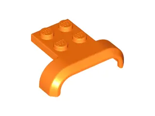 Orange Vehicle, Mudguard 4 x 3 x 1 with Arch Curved