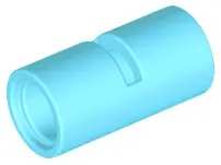 Medium Azure Technic, Pin Connector Round 2L with Slot (Pin Joiner Round)