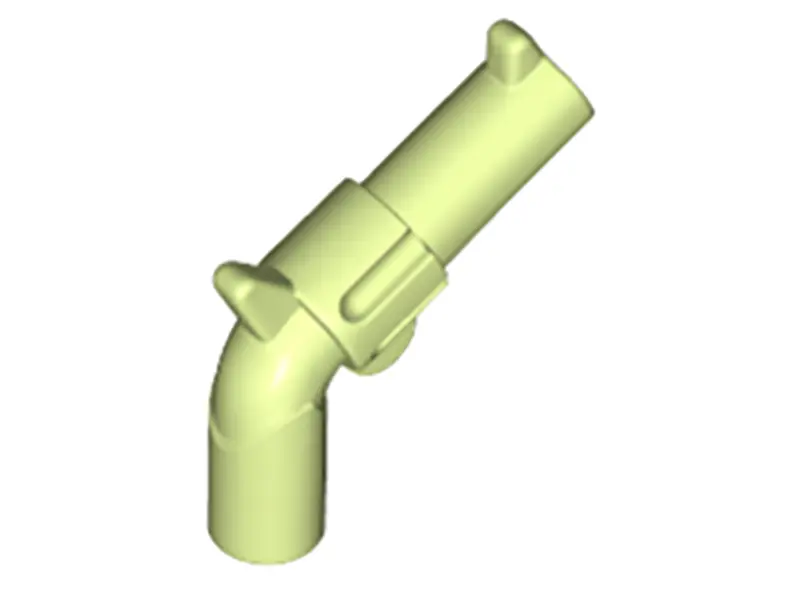 Yellowish Green Minifigure, Weapon Gun, Pistol Revolver - Large Barrel and Solid Handle