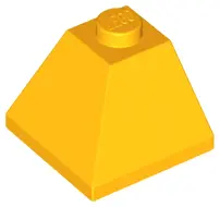 Bright Light Orange Slope 45 2 x 2 Double Convex Corner
