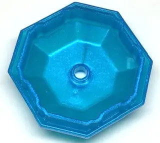 Satin Trans-Dark Blue Rock 4 x 4 Octagonal, Bottom (Diamond Dress Container Top)
