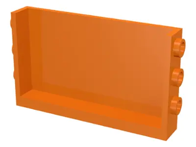 Orange Panel 1 x 6 x 3 with Studs on Sides
