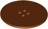 Reddish Brown Tile, Round 8 x 8 with 4 Studs in Center