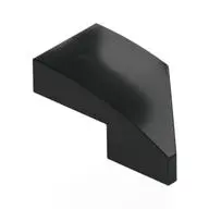 LEFT PLATE 1X2, W/ BOW, 45 DEG. CUT