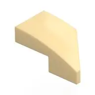 LEFT PLATE 1X2, W/ BOW, 45 DEG. CUT