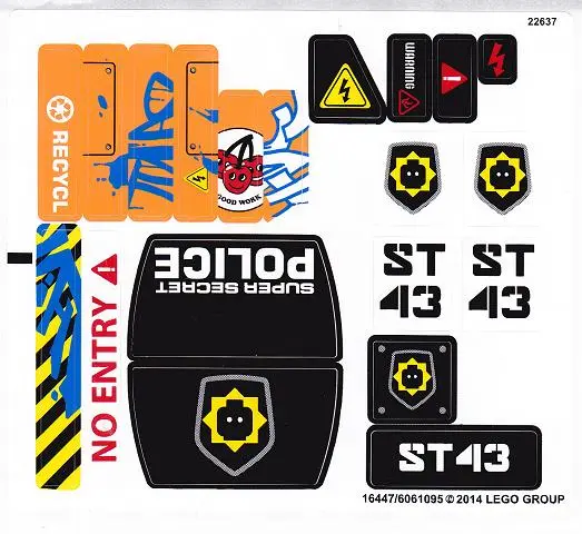 Sticker Sheet for Set 70808 - (16447/6061095)