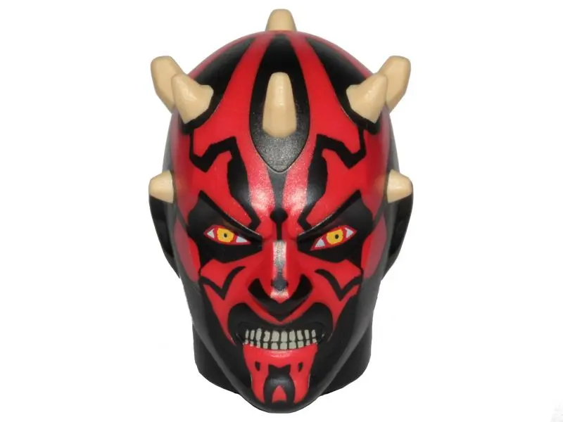 Black Large Figure Head Modified SW Darth Maul Zabrak Pattern
