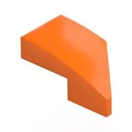 LEFT PLATE 1X2, W/ BOW, 45 DEG. CUT
