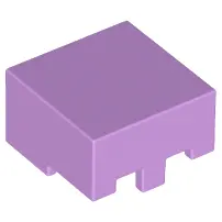 Medium Lavender Minifigure, Headgear Helmet Rectangular (Minecraft)
