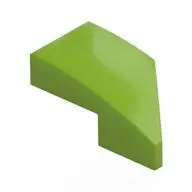 LEFT PLATE 1X2, W/ BOW, 45 DEG. CUT