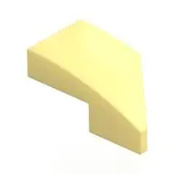 LEFT PLATE 1X2, W/ BOW, 45 DEG. CUT
