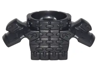 Pearl Dark Gray Minifigure Armor Breastplate with Round Collar, Chain Mail, Shoulder Pads with Snake