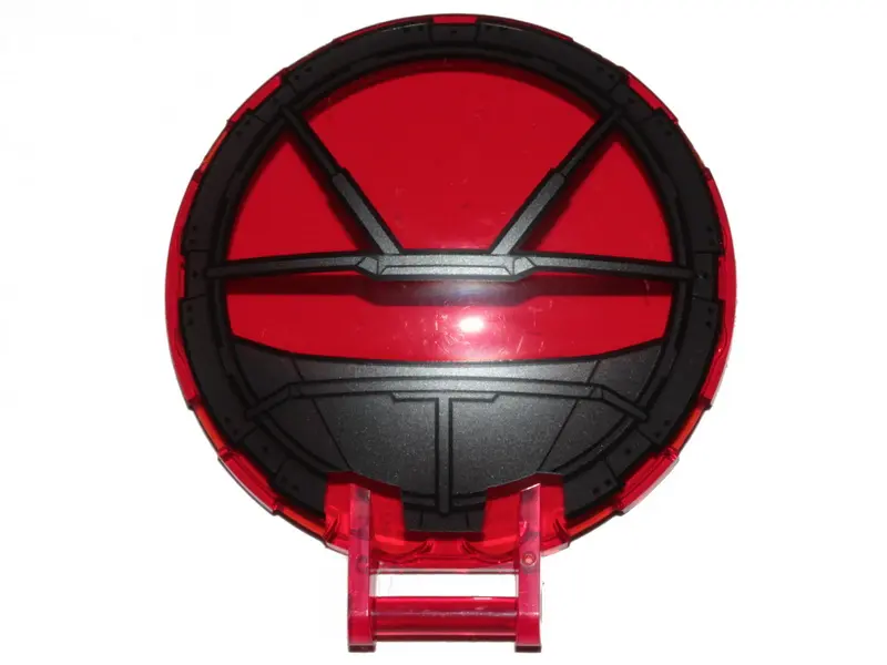 Trans-Red Dish 6 x 6 Inverted with Bar Handle with SW Sith TIE Fighter Cockpit Pattern