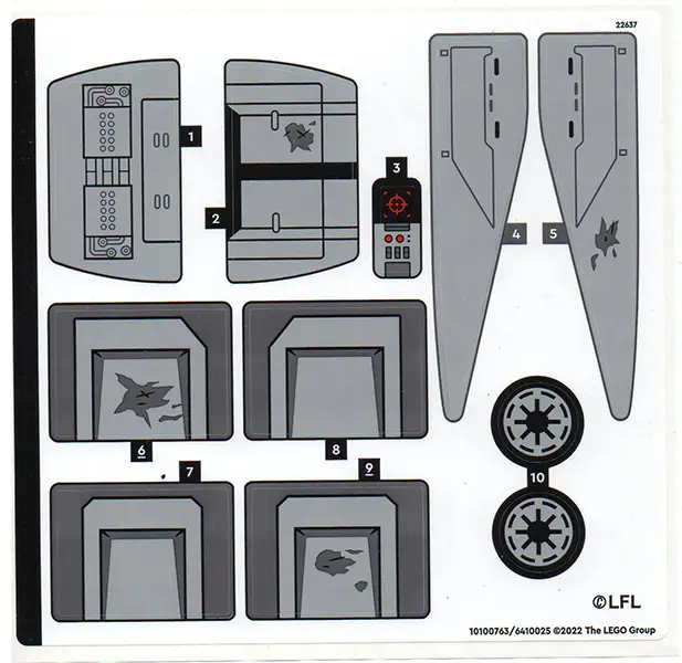 Sticker Sheet for Set 75337 - (10100763/6410025)