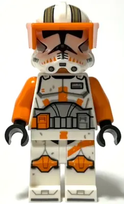 Clone Trooper Commander Cody, 212th Attack Battalion (Phase 2) - Orange Visor, Nougat Head, Helmet w