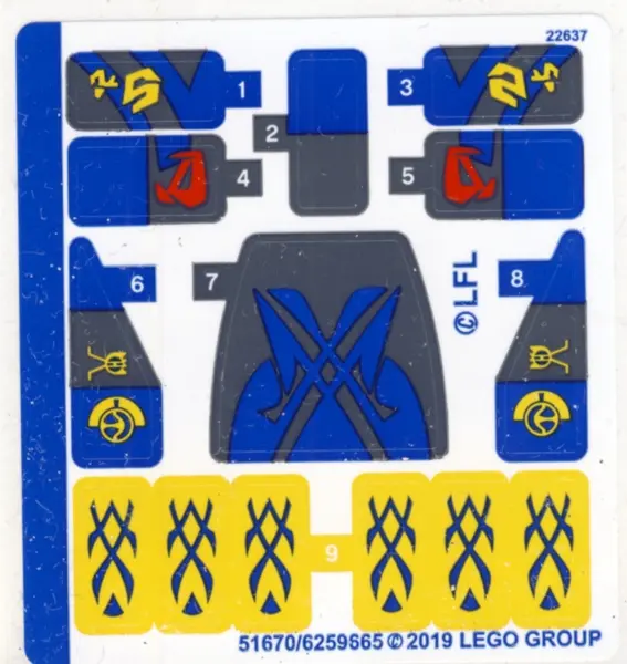 Sticker Sheet for Set 75258 - (51670/6259665)