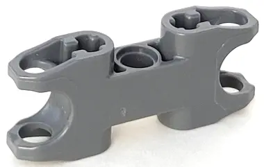 Dark Bluish Gray Technic, Axle and Pin Connector 2 x 5 with 2 Ball Joint Sockets, Closed Sides, Open