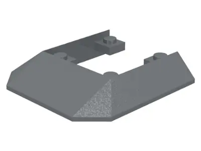 Dark Bluish Gray Wedge 6 x 6 Cutout (Train Roof)