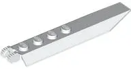 White Hinge Plate 1 x 8 with Angled Side Extensions, 9 Teeth and Rounded Plate Underside