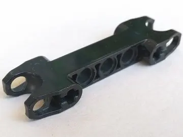 Black Technic, Axle and Pin Connector 2 x 7 with 2 Ball Joint Sockets, Squared Ends, Open Side Axle 