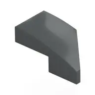 LEFT PLATE 1X2, W/ BOW, 45 DEG. CUT