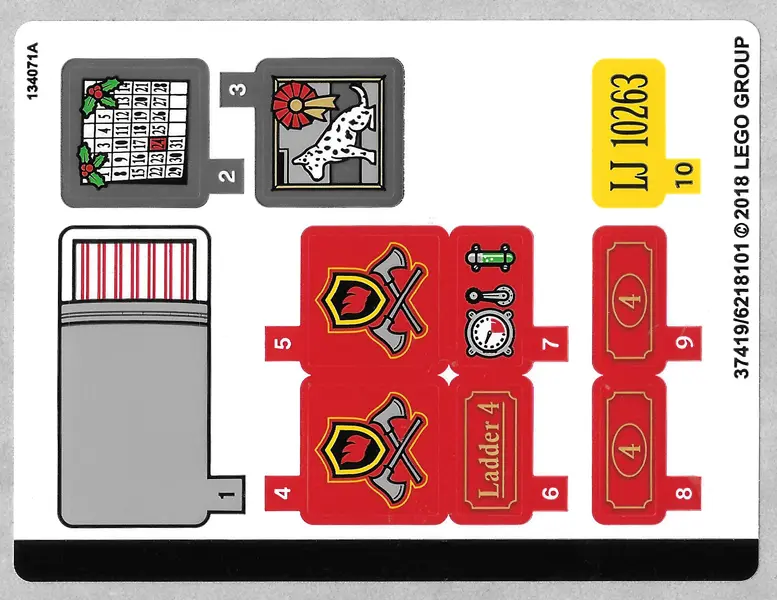 Sticker Sheet for Set 10263 - (37419/6218101)
