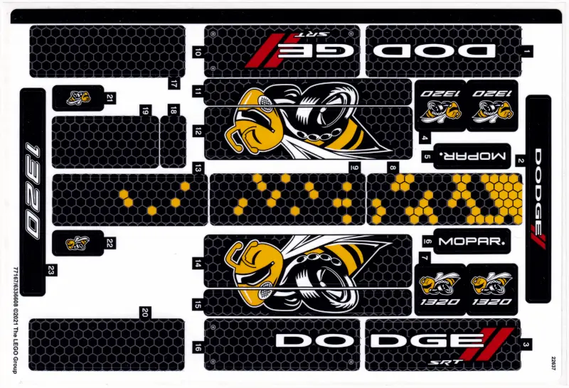 Sticker Sheet for Set 76904, Sheet 1 - (77167/6336608)