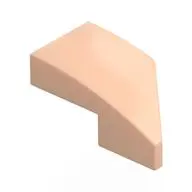 LEFT PLATE 1X2, W/ BOW, 45 DEG. CUT