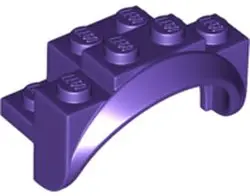 Dark Purple Vehicle, Mudguard 4 x 2 1/2 x 2 with Arch Round, Solid Studs, and Rounded Legs