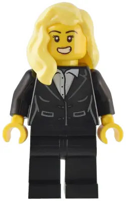 Magician - Female, Black Suit Jacket with White Button Up Shirt, Black Legs, Bright Light Yellow Hai