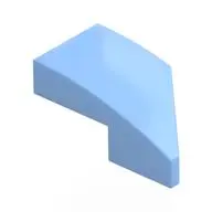 LEFT PLATE 1X2, W/ BOW, 45 DEG. CUT