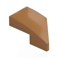 LEFT PLATE 1X2, W/ BOW, 45 DEG. CUT
