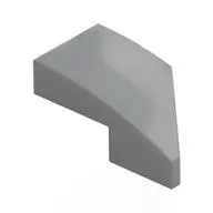 LEFT PLATE 1X2, W/ BOW, 45 DEG. CUT