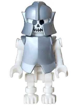 Skeleton - Standard Skull, Bent Arms Vertical Grip, Flat Silver Helmet and Armor Breastplate (Colin 