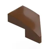 LEFT PLATE 1X2, W/ BOW, 45 DEG. CUT