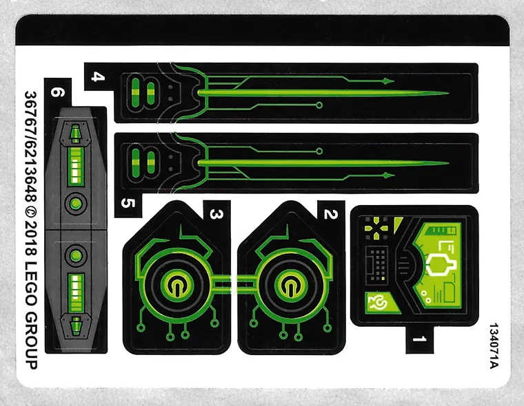 Sticker Sheet for Set 72003 - (36767/6213648)