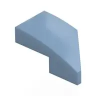 LEFT PLATE 1X2, W/ BOW, 45 DEG. CUT