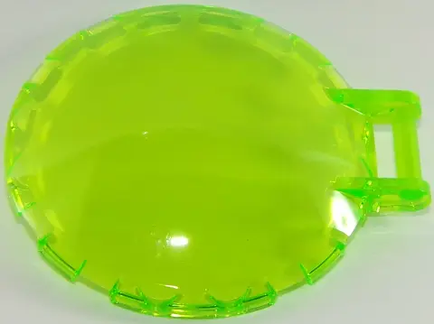 Trans-Bright Green Dish 6 x 6 Inverted with Bar Handle